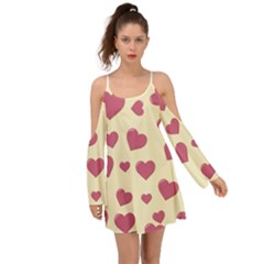 Valentine Flat Love Hearts Design Romantic Kimono Sleeves Boho Dress by Amaryn4rt