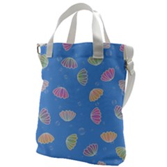 Illustration Seashell Clam Pattern Art Design Canvas Messenger Bag