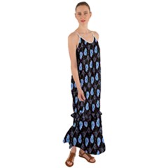 Illustration Pattern Design Home Cami Maxi Ruffle Chiffon Dress