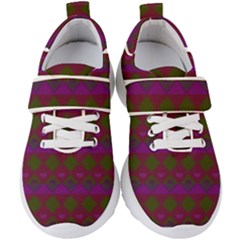 Illustration Argyle Pattern Argyle Background Kids  Velcro Strap Shoes by danenraven