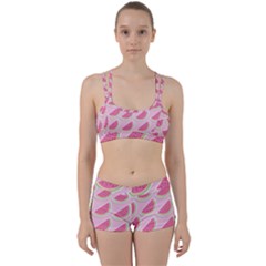 Pink Melon Wayermelon Pattern Food Fruit Melon Perfect Fit Gym Set by Ravend