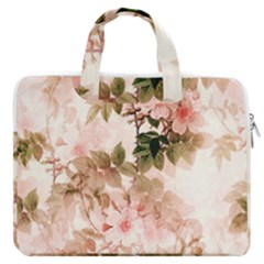 Flower Plant Vintage Retro Macbook Pro 16  Double Pocket Laptop Bag  by Ravend