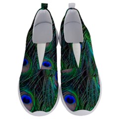 Beautiful Peacock Feathers No Lace Lightweight Shoes by Ravend