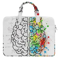 Illustration Brain Mind Psychology Idea Drawing Macbook Pro 16  Double Pocket Laptop Bag  by Ravend