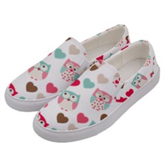 Lovely Owls Men s Canvas Slip Ons by ConteMonfrey