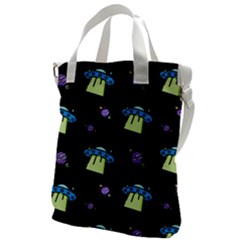 Illustration Cosmos Cosmo Rocket Spaceship -ufo Canvas Messenger Bag by danenraven