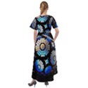 Illustration Tech Galaxy Robot Bot Science Front Wrap High Low Dress View2