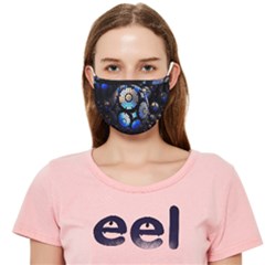 Illustration Tech Galaxy Robot Bot Science Cloth Face Mask (adult) by danenraven