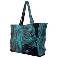 Angry Male Lion Predator Carnivore Simple Shoulder Bag by Jancukart