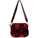 Christmas Red Black Xmas Gift Saddle Handbag View3