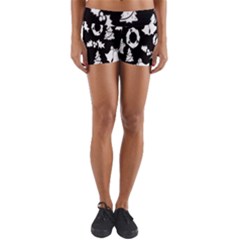 Black Card Christmas December Yoga Shorts