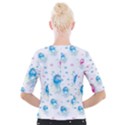 Jellyfis Pink Blue Cartoon Cropped Button Cardigan View2