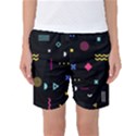 Geometric Art Colorful Shape Women s Basketball Shorts View1