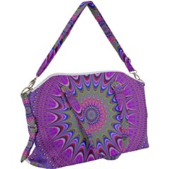 Art Mandala Design Ornament Flower Canvas Crossbody Bag by Ravend