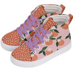 Tropical Polka Plants 4 Kids  Hi-top Skate Sneakers by flowerland