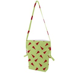 Red Christmas Tree Green Folding Shoulder Bag by TetiBright