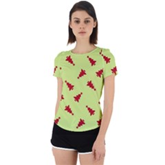 Red Christmas Tree Green Back Cut Out Sport Tee by TetiBright