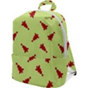 Red Christmas Tree Green Zip Up Backpack View1