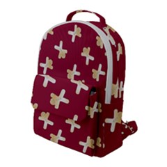 Gold Gingerbread Man Burgundy Flap Pocket Backpack (large) by TetiBright