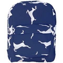 Silver Reindeer Blue Full Print Backpack by TetiBright