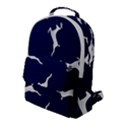 Silver Reindeer Blue Flap Pocket Backpack (Large) View1