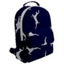 Silver Reindeer Blue Flap Pocket Backpack (Large) View2