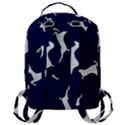 Silver Reindeer Blue Flap Pocket Backpack (Large) View3