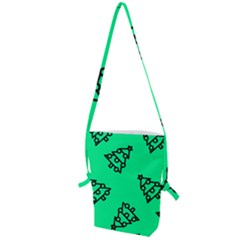 Tree With Ornaments Green Folding Shoulder Bag by TetiBright