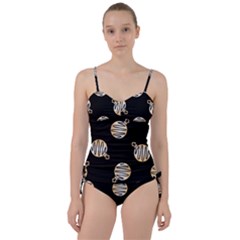 Gold Ornaments Black Sweetheart Tankini Set by TetiBright