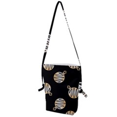 Gold Ornaments Black Folding Shoulder Bag by TetiBright