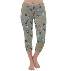 Wild Forest Friends  Capri Winter Leggings  by ConteMonfreyShop