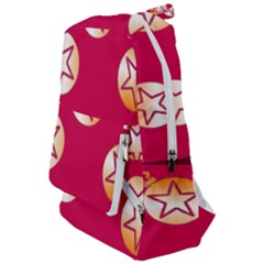 Orange Ornaments With Stars Pink Travelers  Backpack by TetiBright