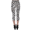 Leopard print gray theme Capri Leggings  View2