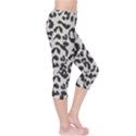 Leopard print gray theme Capri Leggings  View4