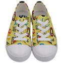 Seamless pattern vector industrial vehicle cartoon Kids  Low Top Canvas Sneakers View1