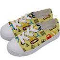 Seamless pattern vector industrial vehicle cartoon Kids  Low Top Canvas Sneakers View2