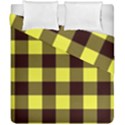 Black and yellow big plaids Duvet Cover Double Side (California King Size) View1