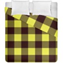 Black and yellow big plaids Duvet Cover Double Side (California King Size) View2