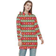 Christmas-papers Women s Long Oversized Pullover Hoodie