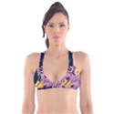 Pink Black And Yellow Abstract Painting Plunge Bikini Top View1