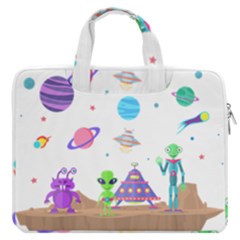 Alien Ufo Star Universe Star Vector Image Macbook Pro 16  Double Pocket Laptop Bag  by Jancukart