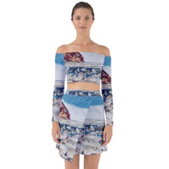 Fishes In Lake Garda Off Shoulder Top With Skirt Set by ConteMonfrey