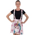 Cartoon Unicorn Fantasy Velvet Suspender Skater Skirt View1