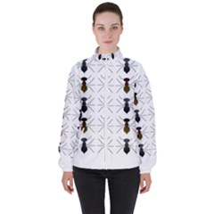 Ant Insect Pattern Cartoon Ants Women s High Neck Windbreaker by Ravend