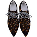 Pattern Flame Black Background Pointed Oxford Shoes View1