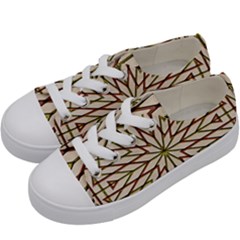 Kaleidoscope Line Triangle Pattern Kids  Low Top Canvas Sneakers by Ravend