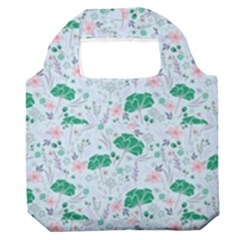 Illustration Flower Pattern Wallpaper Seamless Premium Foldable Grocery Recycle Bag by Ravend