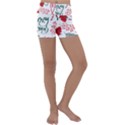 Merry Xmas Seamless Christmas Pattern Kids  Lightweight Velour Yoga Shorts View1