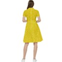 Bright Yellow Crunchy Sprinkles Short Sleeve Waist Detail Dress View2