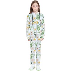 Flower White Pattern Floral Nature Kids  Tracksuit